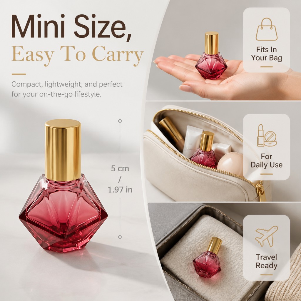 7ml Empty Diamond-Shaped Color - Perfume Fragrance Story review and price